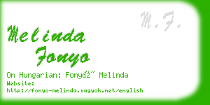melinda fonyo business card